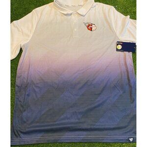 Cleveland Guardians polo mens 2XL blue white Fanatics lightweight baseball MLB J